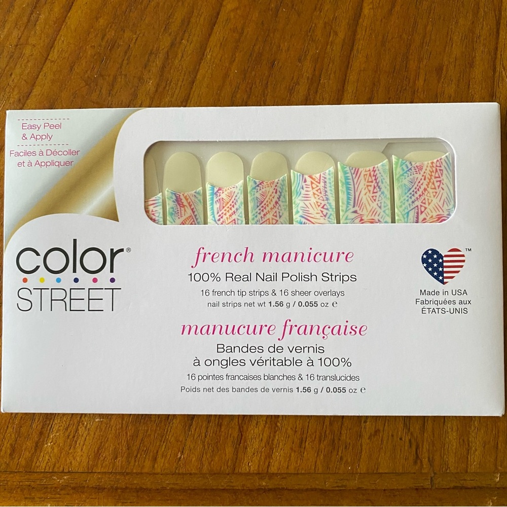 4/$25 Color Street French Manicure Nail Polish Strips NWT “Aloha Spirit”